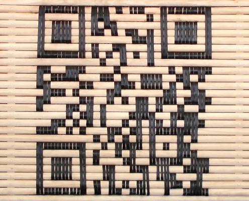 Pattern Recognition was a one metre wide fully working QR code integrated with traditional Maori tukutuku panelling