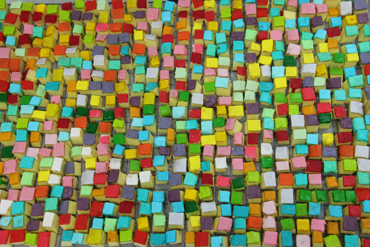 Bicolor Pixels. Color Science. Each square